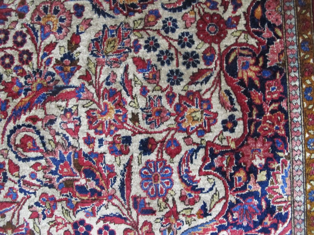 Fine Silk Kashan Rug, Persia, Circa 1920, 2.13m x 1.26m View XII