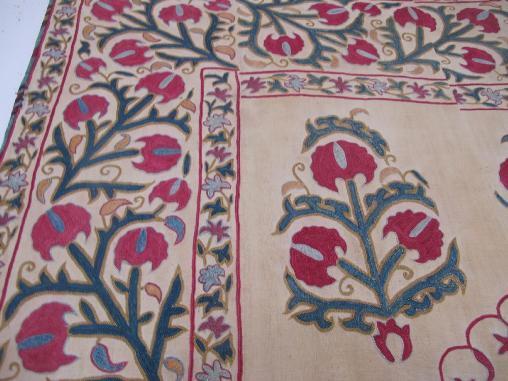 Fine Bokhara Suzani with Architectural Design, 2.24m x 1.40m View XIV