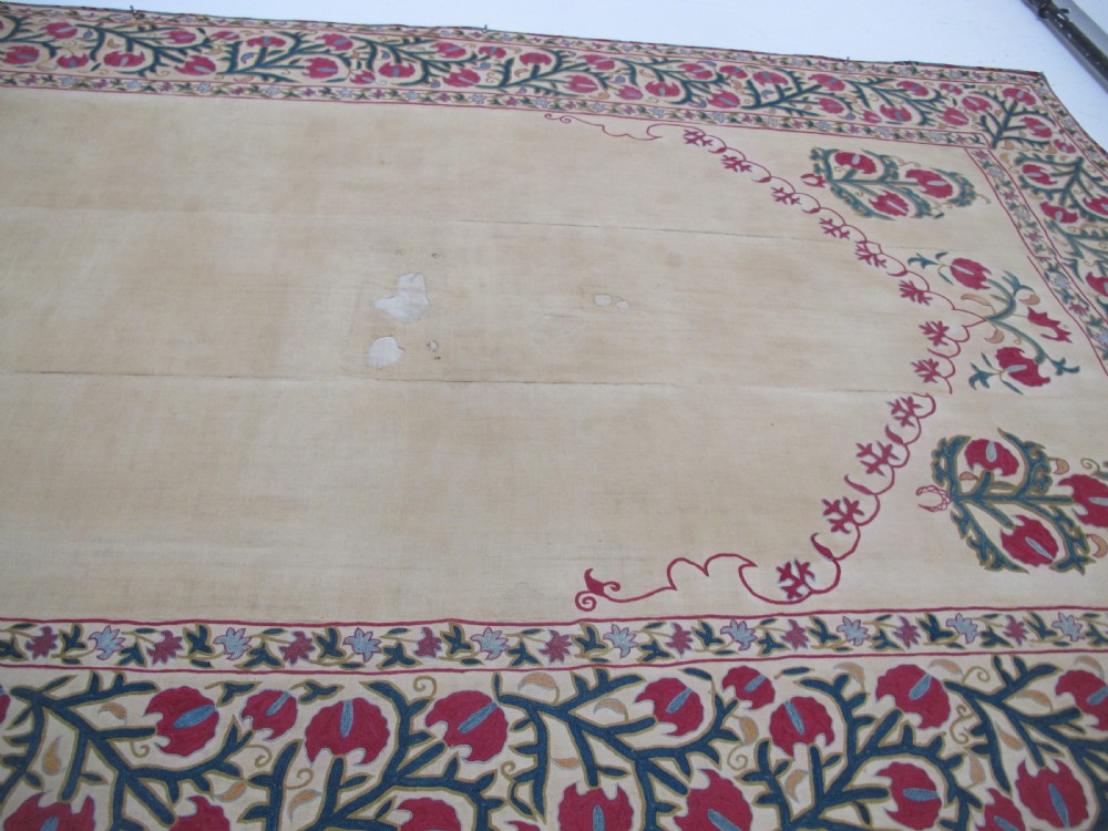 Fine Bokhara Suzani with Architectural Design, 2.24m x 1.40m View XVI