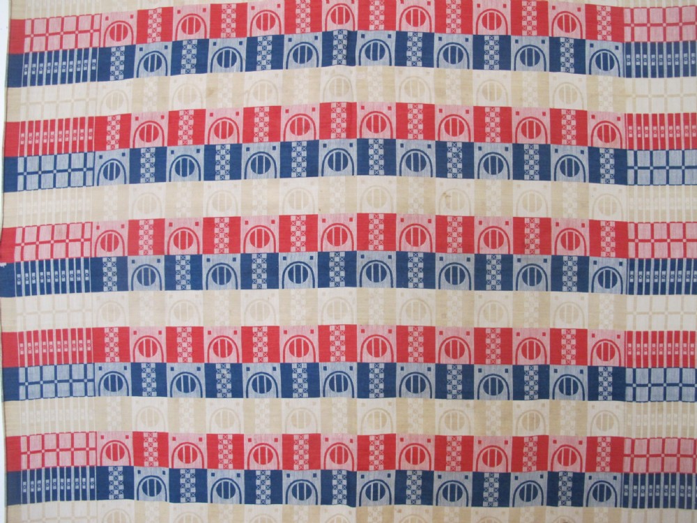 Finely Woven Secessionist Textile, Early 20th Century, 1.18m x 1.14m View II