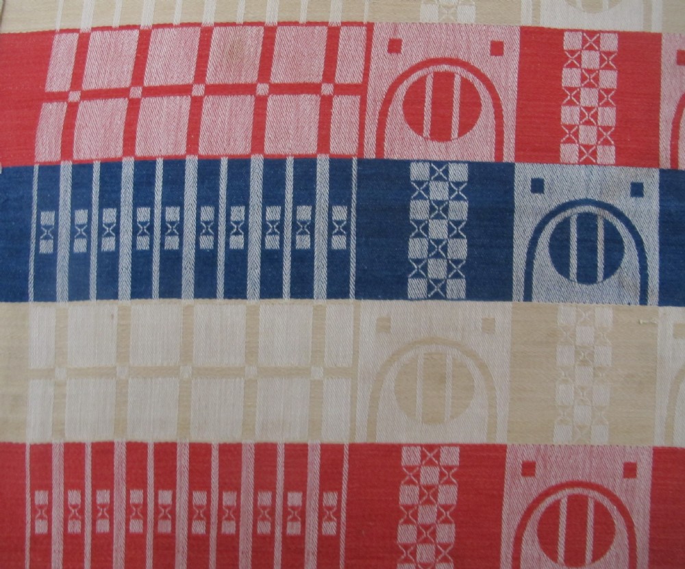 Finely Woven Secessionist Textile, Early 20th Century, 1.18m x 1.14m View V