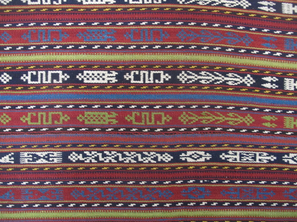 Fabulous Persian Wool Jajim, Circa 1890, 1.98m x 2.16m View III