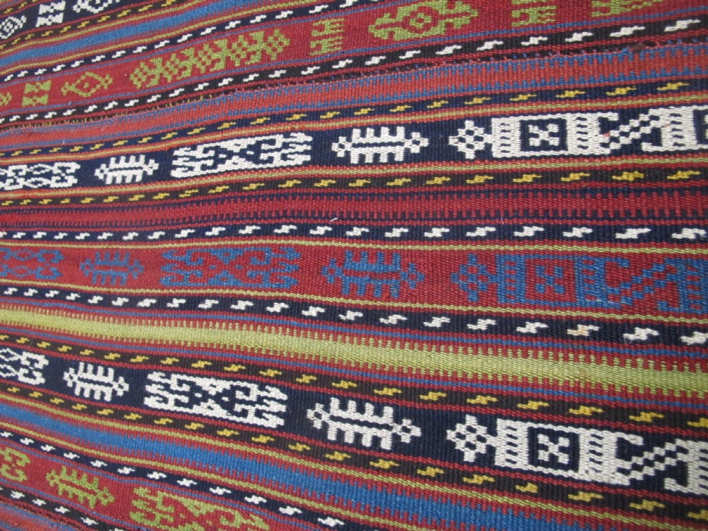 Fabulous Persian Wool Jajim, Circa 1890, 1.98m x 2.16m View VIII