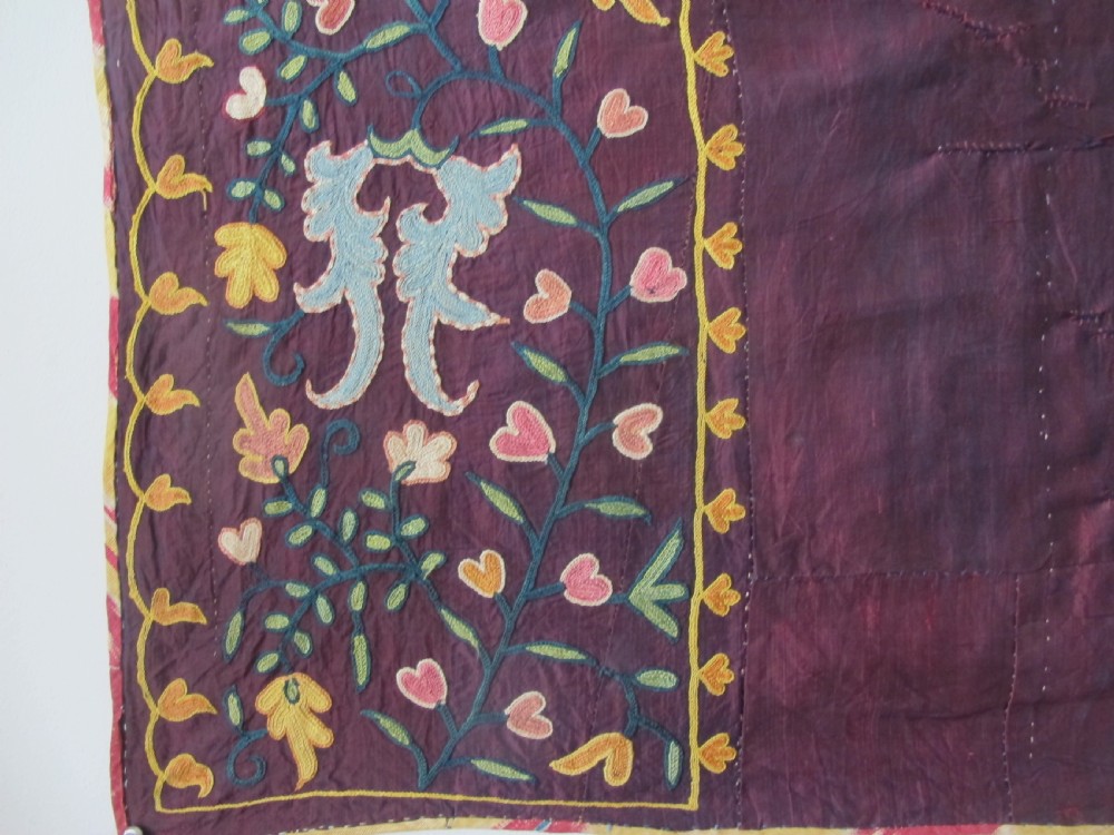 Lovely Lakai Silk Suzani, Uzbekistan, Circa 1870, 1.19m x 0.87m View III