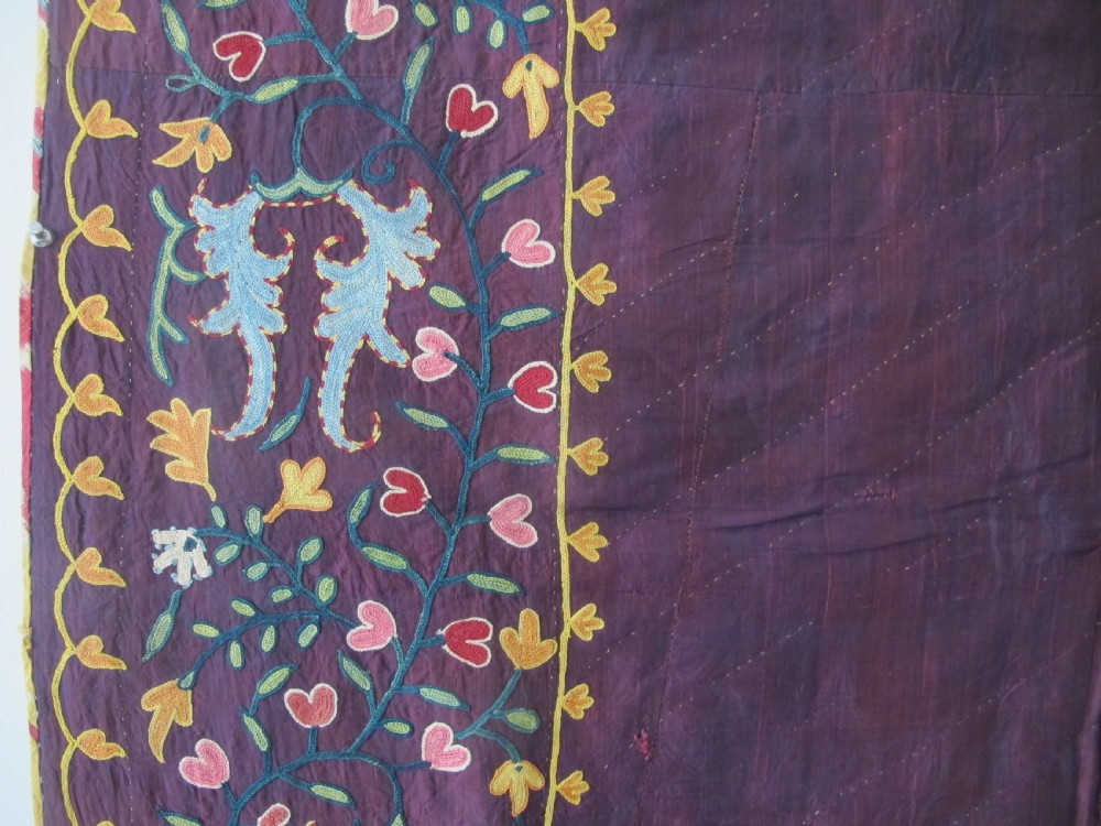 Lovely Lakai Silk Suzani, Uzbekistan, Circa 1870, 1.19m x 0.87m View V