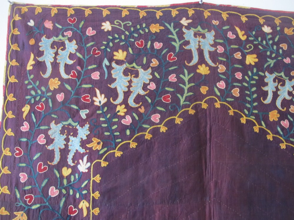 Lovely Lakai Silk Suzani, Uzbekistan, Circa 1870, 1.19m x 0.87m View VI