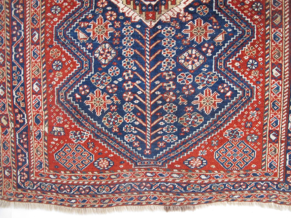 Cute Qashqai Rug, Persia, Circa 1890, 1.38m x 1.12m View IV