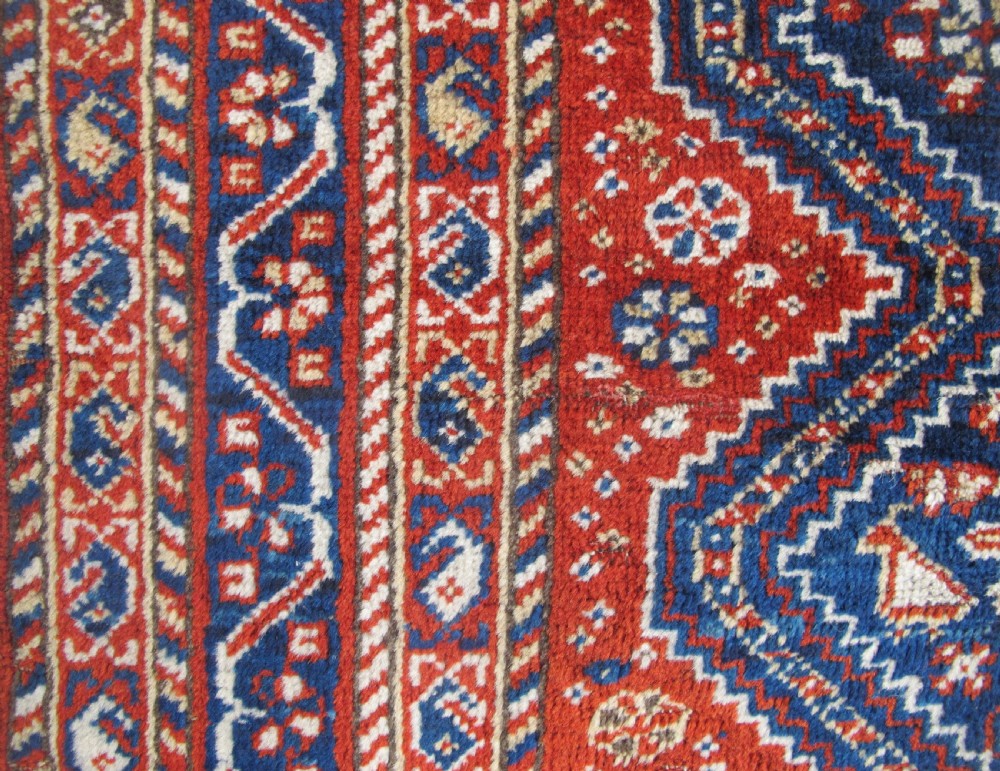 Cute Qashqai Rug, Persia, Circa 1890, 1.38m x 1.12m View VI