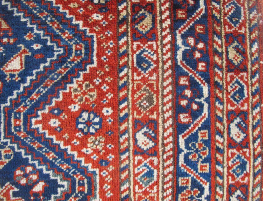 Cute Qashqai Rug, Persia, Circa 1890, 1.38m x 1.12m View VII