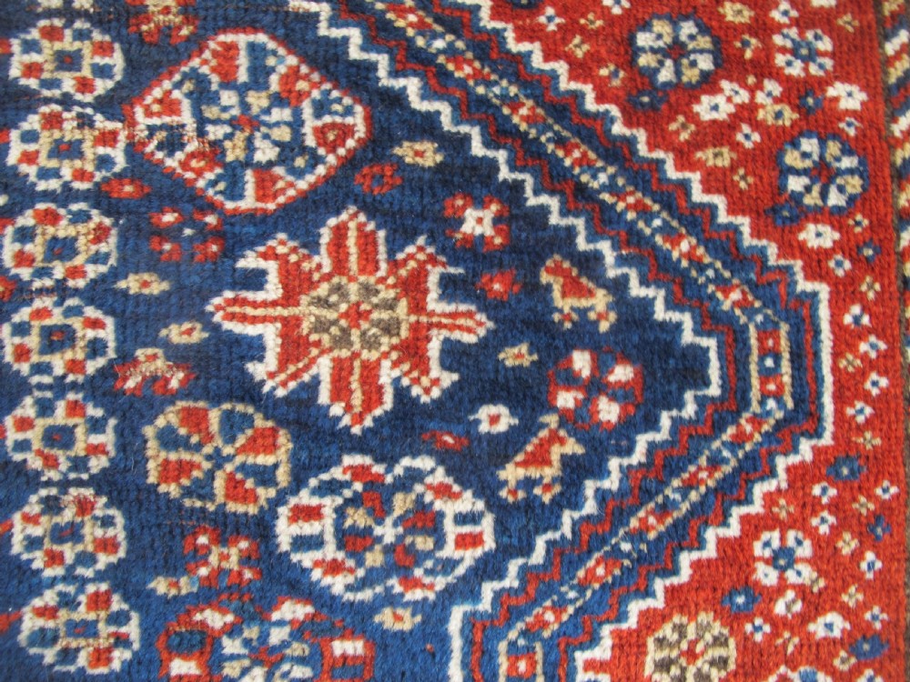 Cute Qashqai Rug, Persia, Circa 1890, 1.38m x 1.12m View VIII