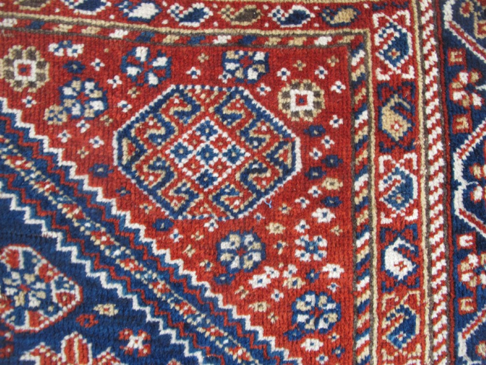 Cute Qashqai Rug, Persia, Circa 1890, 1.38m x 1.12m View IX