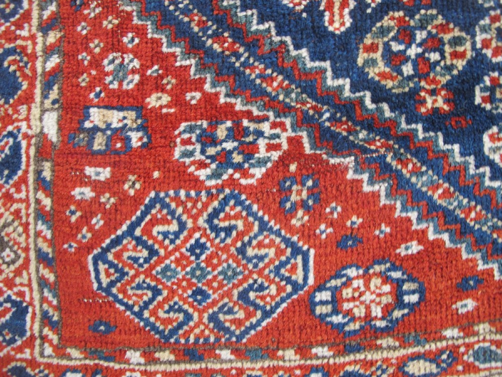 Cute Qashqai Rug, Persia, Circa 1890, 1.38m x 1.12m View X