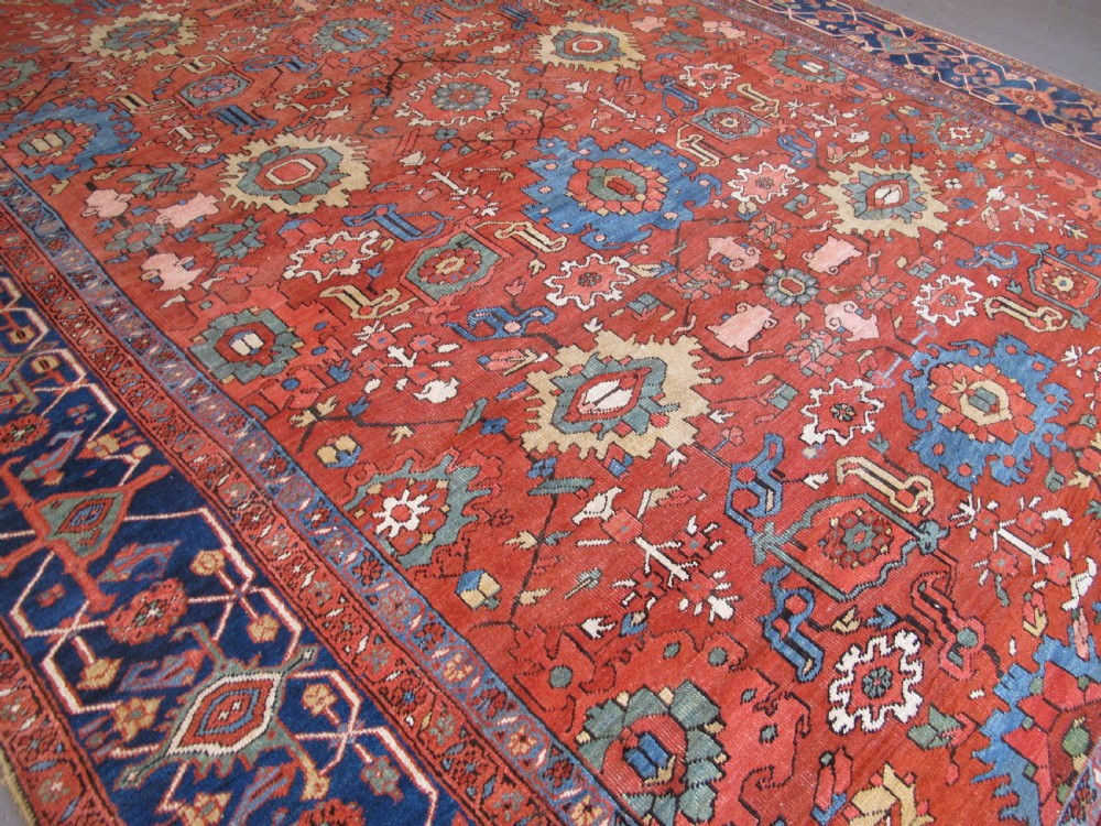 Exceptional Heriz Carpet, North-West Persia, Circa 1880, 3.71m x 2.85m View III