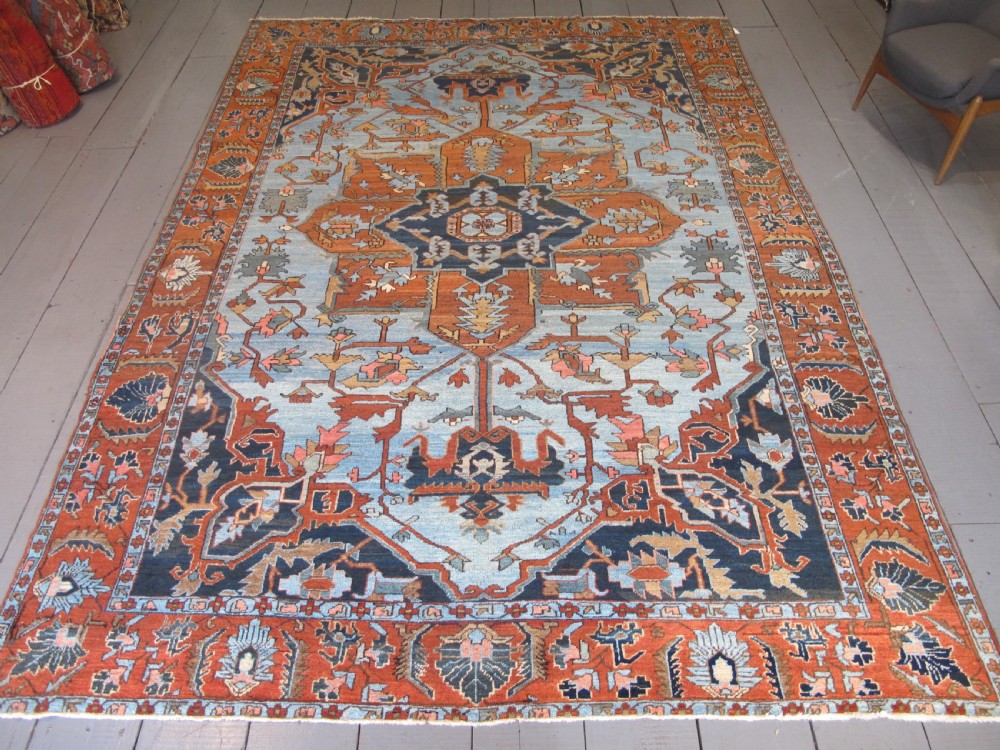 Light-Blue North-West Persian Carpet, Circa 1890, 3.63m x 2.50m