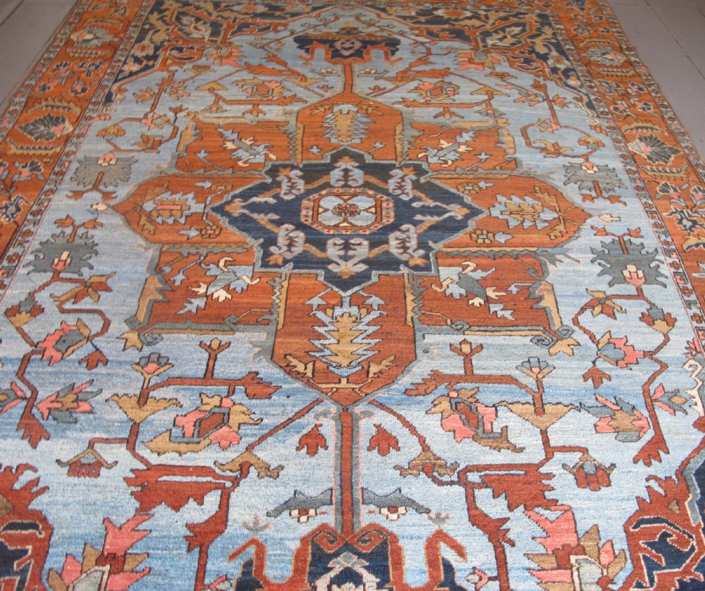 Light-Blue North-West Persian Carpet, Circa 1890, 3.63m x 2.50m View II