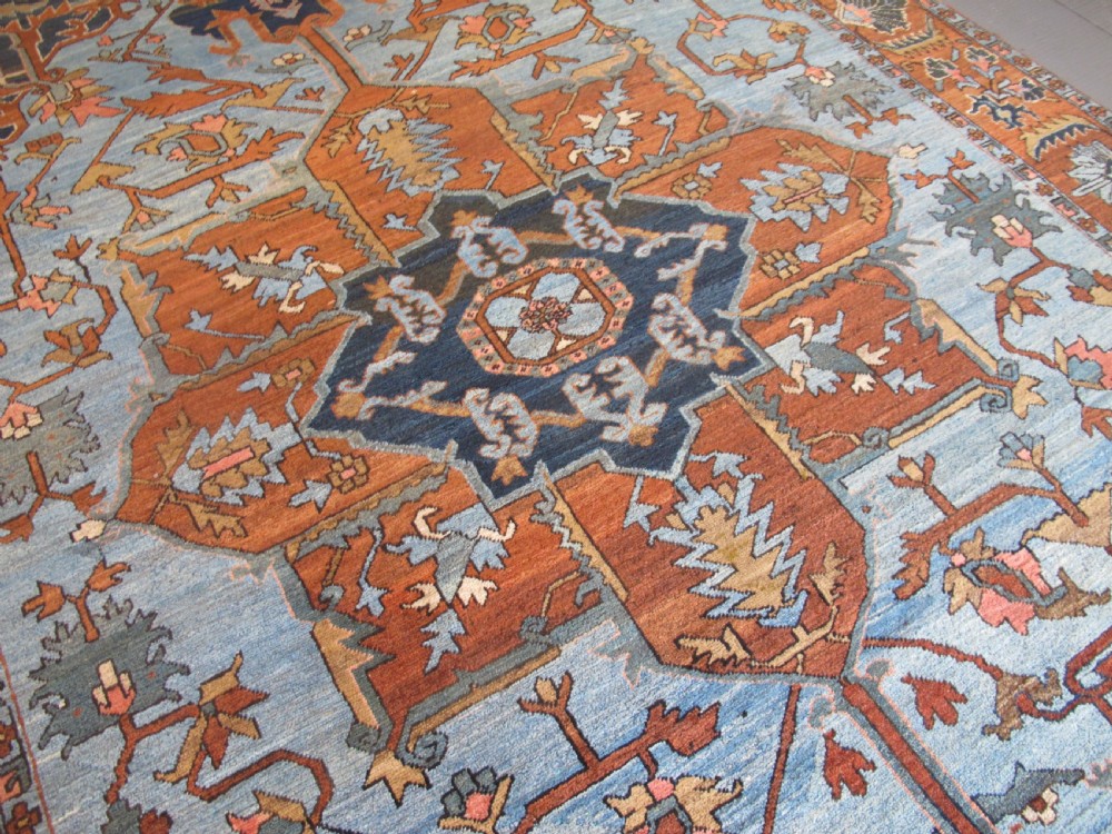 Light-Blue North-West Persian Carpet, Circa 1890, 3.63m x 2.50m View III
