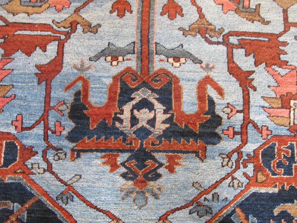 Light-Blue North-West Persian Carpet, Circa 1890, 3.63m x 2.50m View IV