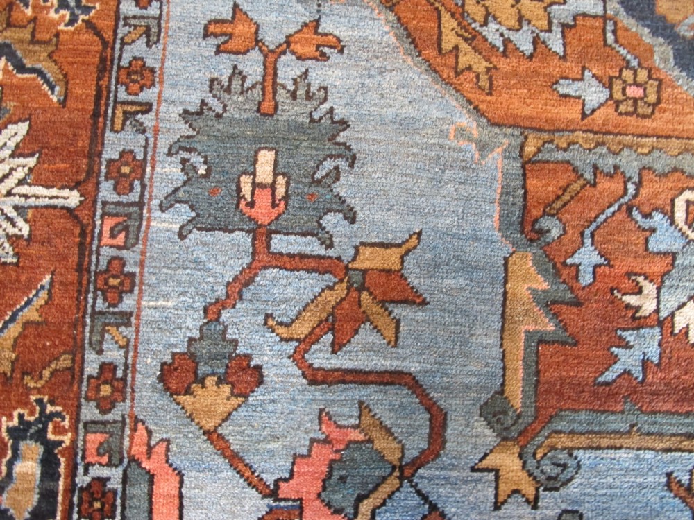 Light-Blue North-West Persian Carpet, Circa 1890, 3.63m x 2.50m View V