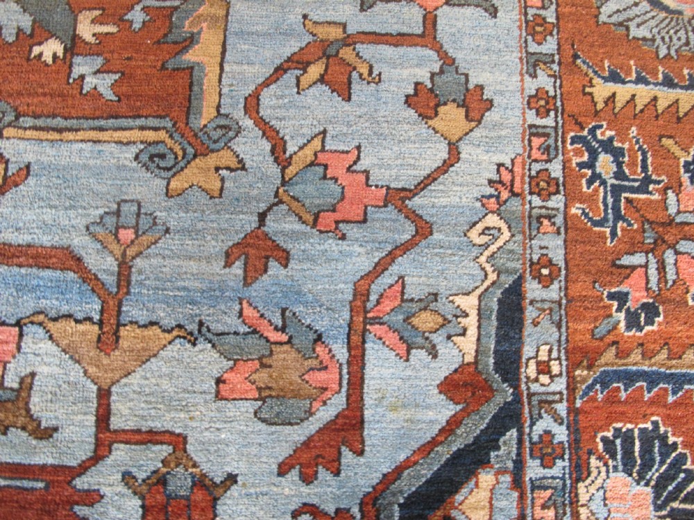 Light-Blue North-West Persian Carpet, Circa 1890, 3.63m x 2.50m View VI