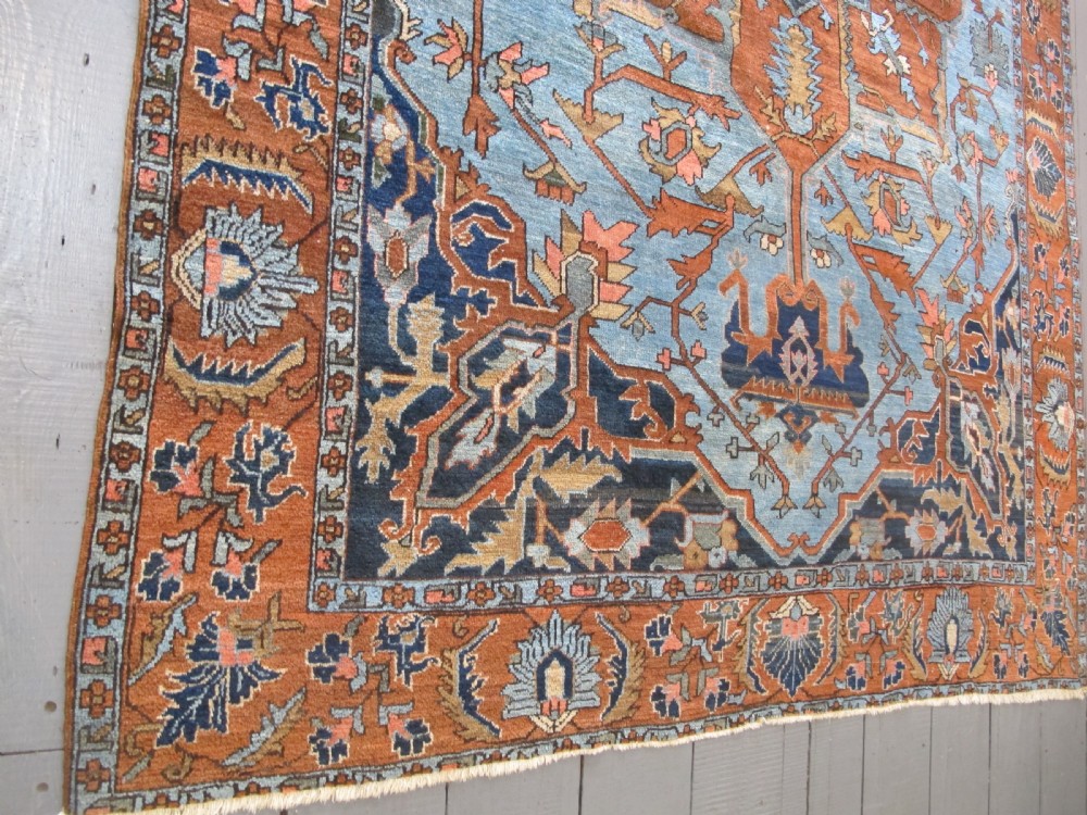 Light-Blue North-West Persian Carpet, Circa 1890, 3.63m x 2.50m View XV
