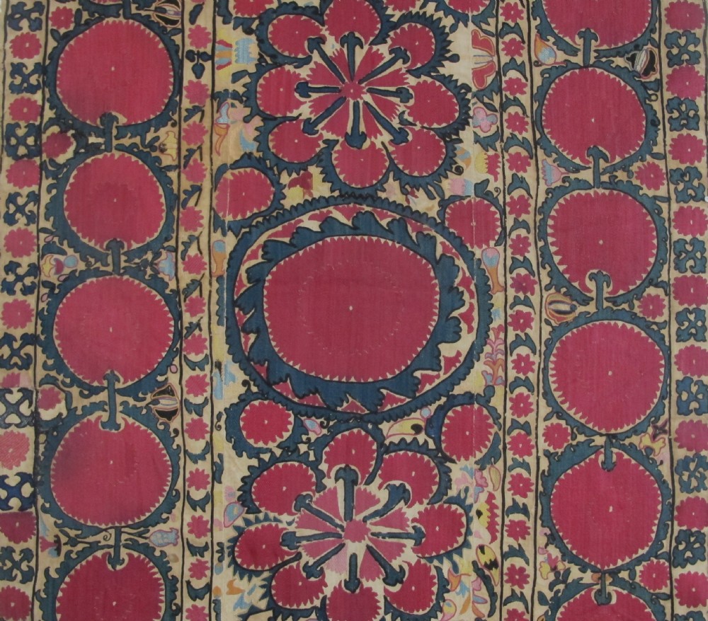 Tashkent Suzani, Uzbekistan 1830-1850, 1.85m x 0.93m View II