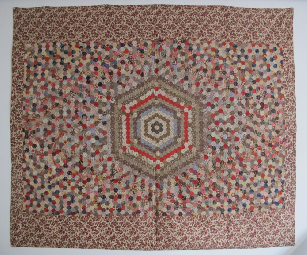 Patchwork Quilt Cover, England, Circa 1870, 2.07m x 2.40m