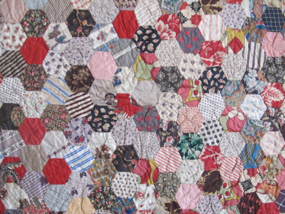 Patchwork Quilt Cover, England, Circa 1870, 2.07m x 2.40m View V
