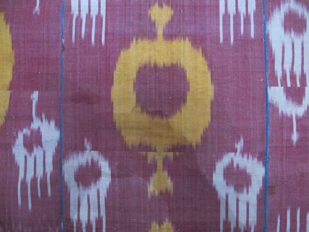 Large Silk Ikat Hanging, Uzbekistan, circa 1900, 2.02m x 1.83m View III