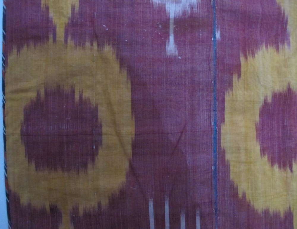 Large Silk Ikat Hanging, Uzbekistan, circa 1900, 2.02m x 1.83m View VI