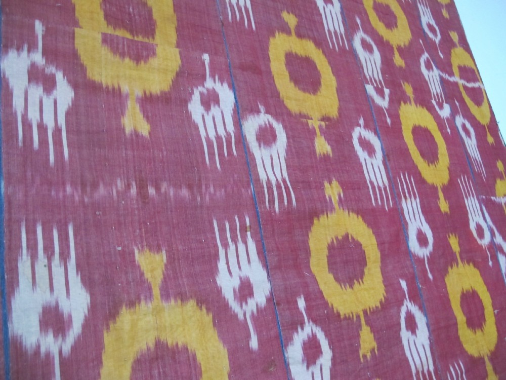 Large Silk Ikat Hanging, Uzbekistan, circa 1900, 2.02m x 1.83m View VII