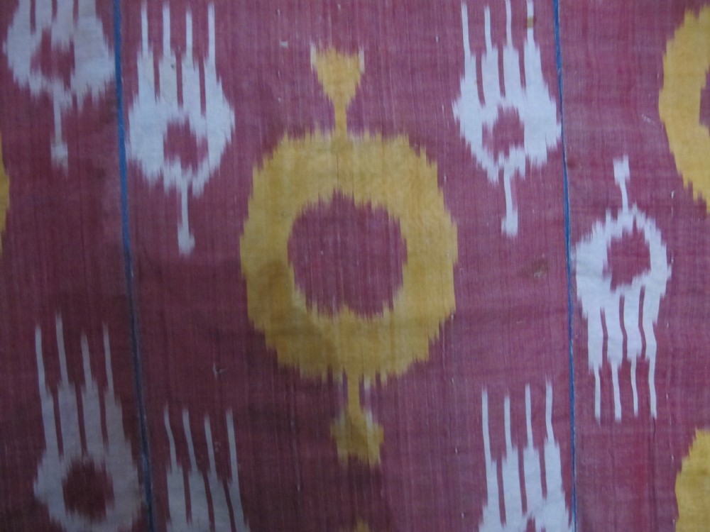 Large Silk Ikat Hanging, Uzbekistan, circa 1900, 2.02m x 1.83m View VIII