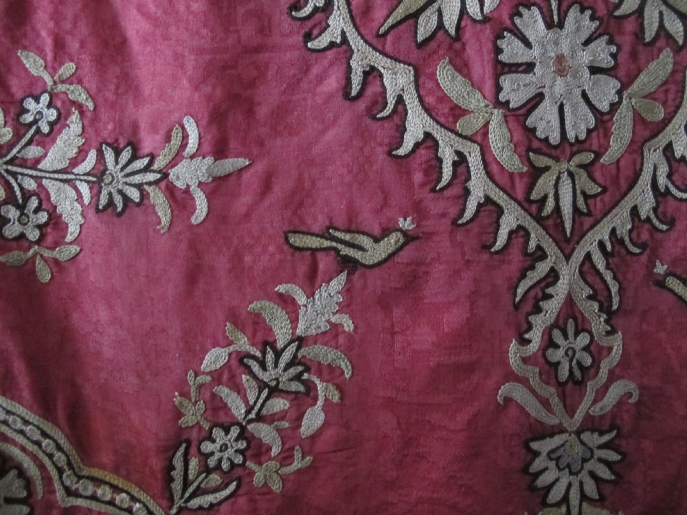Fine Indian Silk Embroidery, Circa 1870, 99cm x 75cm View V