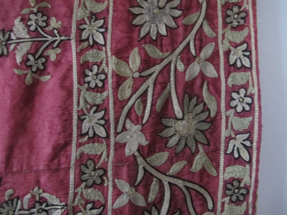 Fine Indian Silk Embroidery, Circa 1870, 99cm x 75cm View VI