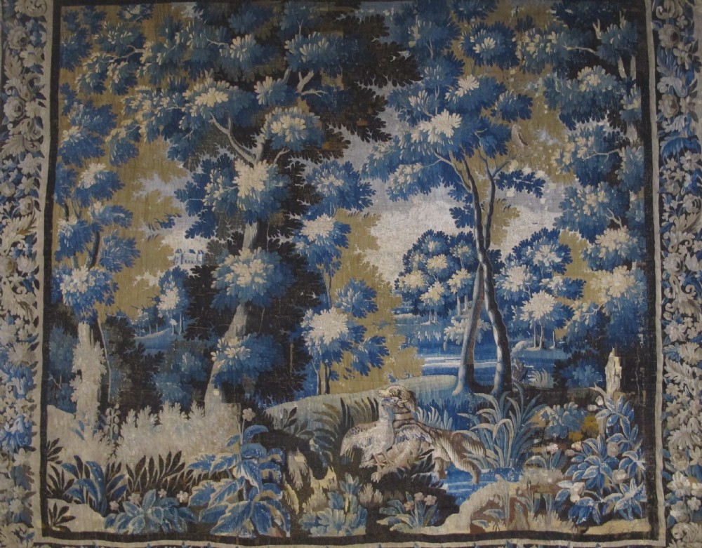 Flemish Wool and Silk Verdure Tapestry, 2.66m x 2.97m View II