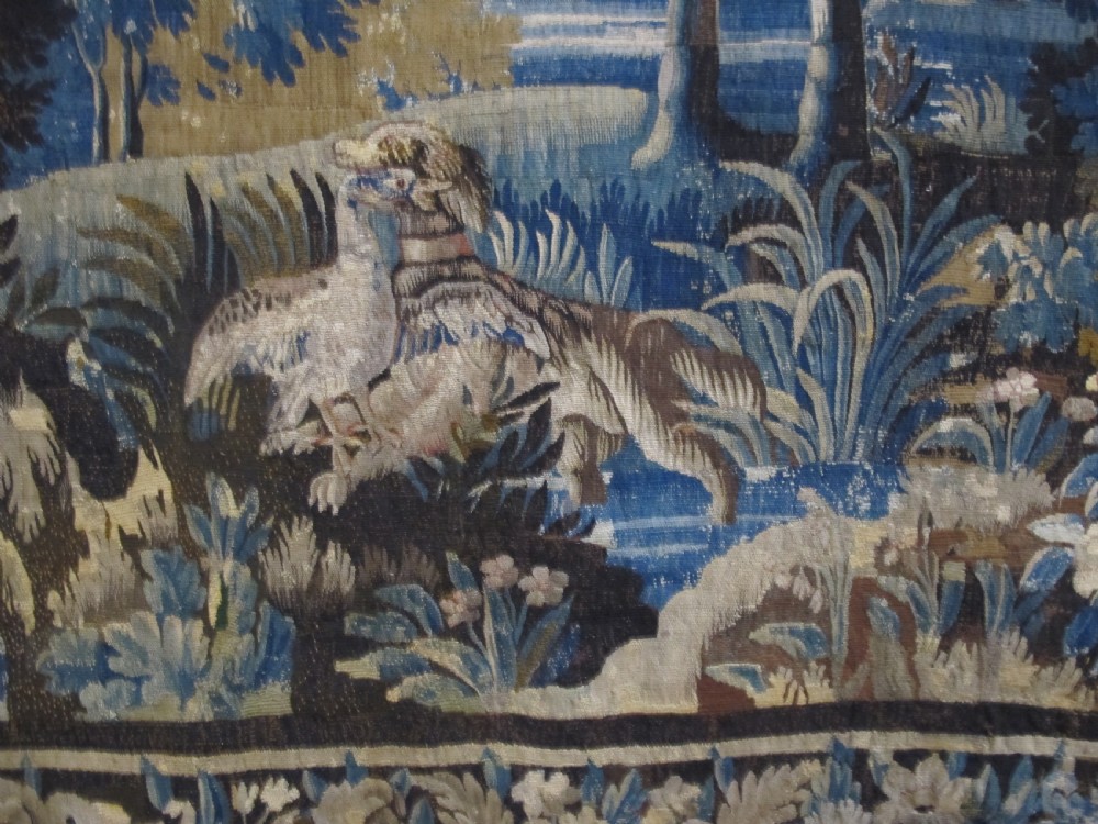 Flemish Wool and Silk Verdure Tapestry, 2.66m x 2.97m View III