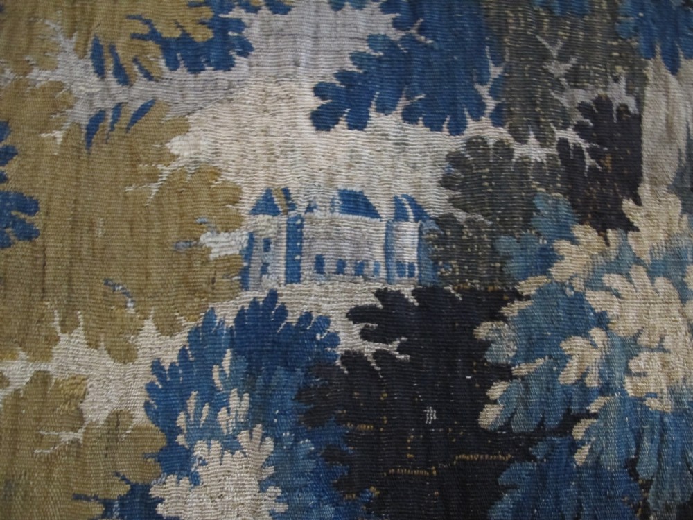 Flemish Wool and Silk Verdure Tapestry, 2.66m x 2.97m View IV