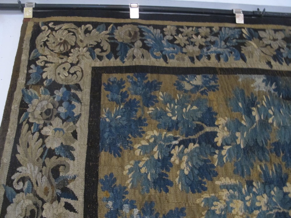 Flemish Wool and Silk Verdure Tapestry, 2.66m x 2.97m View X