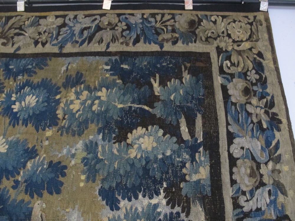 Flemish Wool and Silk Verdure Tapestry, 2.66m x 2.97m View XI