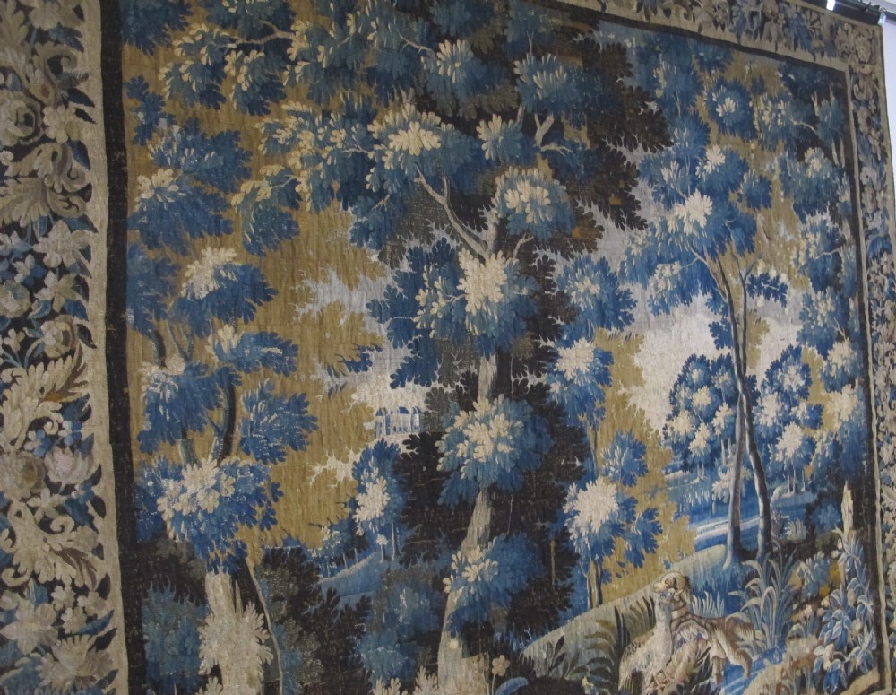 Flemish Wool and Silk Verdure Tapestry, 2.66m x 2.97m View XIII