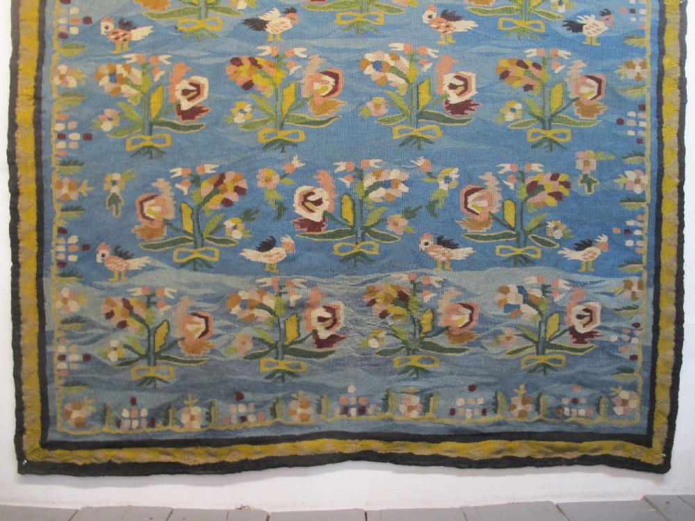 Rare Ukrainian Folk Tapestry, 2nd Half of 19th Century, 2.45m x 1.76m View X