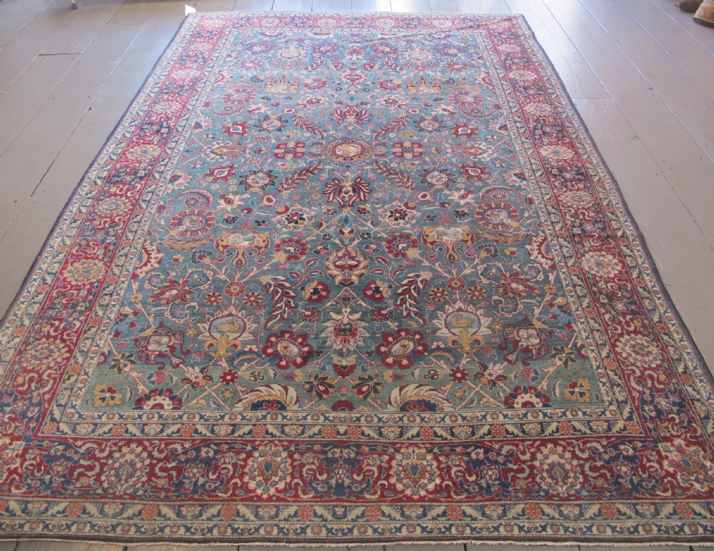 Part-Silk Teheran Carpet,Early 20th Century, 3.23m x 2.08m