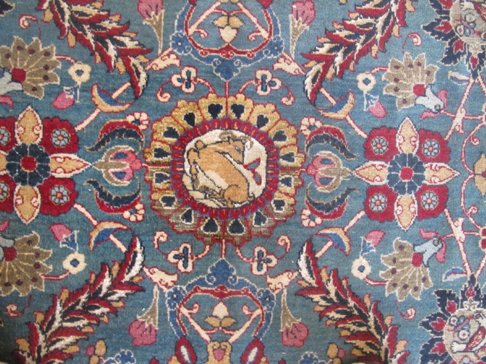 Part-Silk Teheran Carpet,Early 20th Century, 3.23m x 2.08m View II