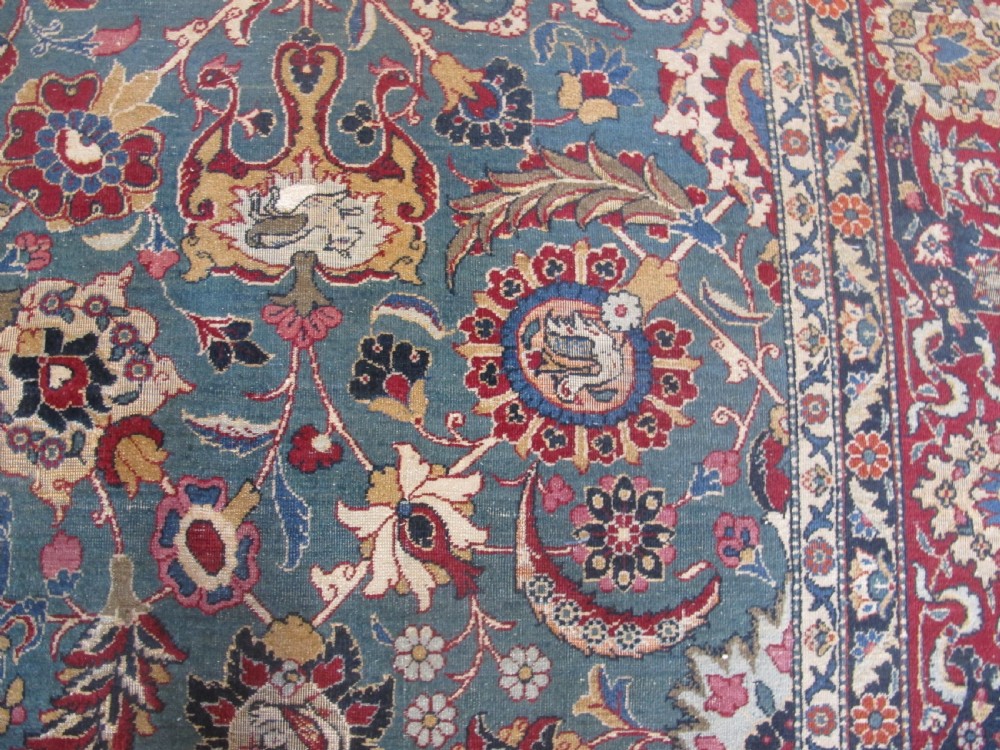 Part-Silk Teheran Carpet,Early 20th Century, 3.23m x 2.08m View IV