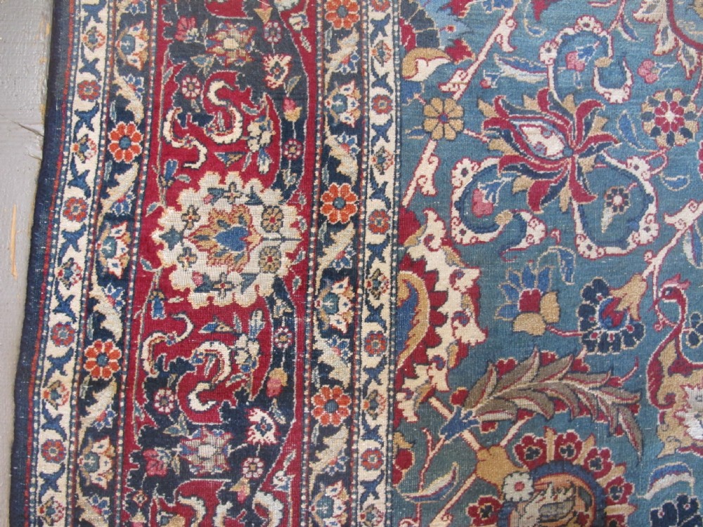 Part-Silk Teheran Carpet,Early 20th Century, 3.23m x 2.08m View V