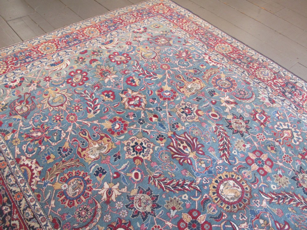 Part-Silk Teheran Carpet,Early 20th Century, 3.23m x 2.08m View VI