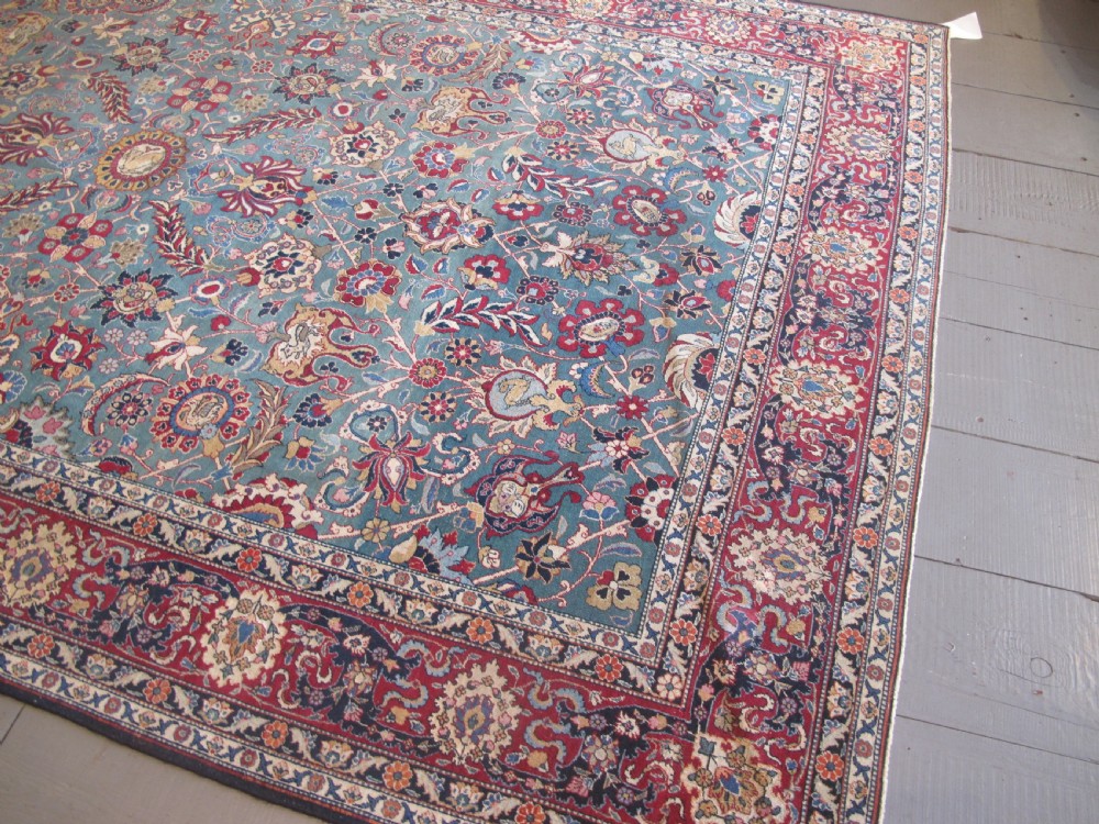Part-Silk Teheran Carpet,Early 20th Century, 3.23m x 2.08m View X