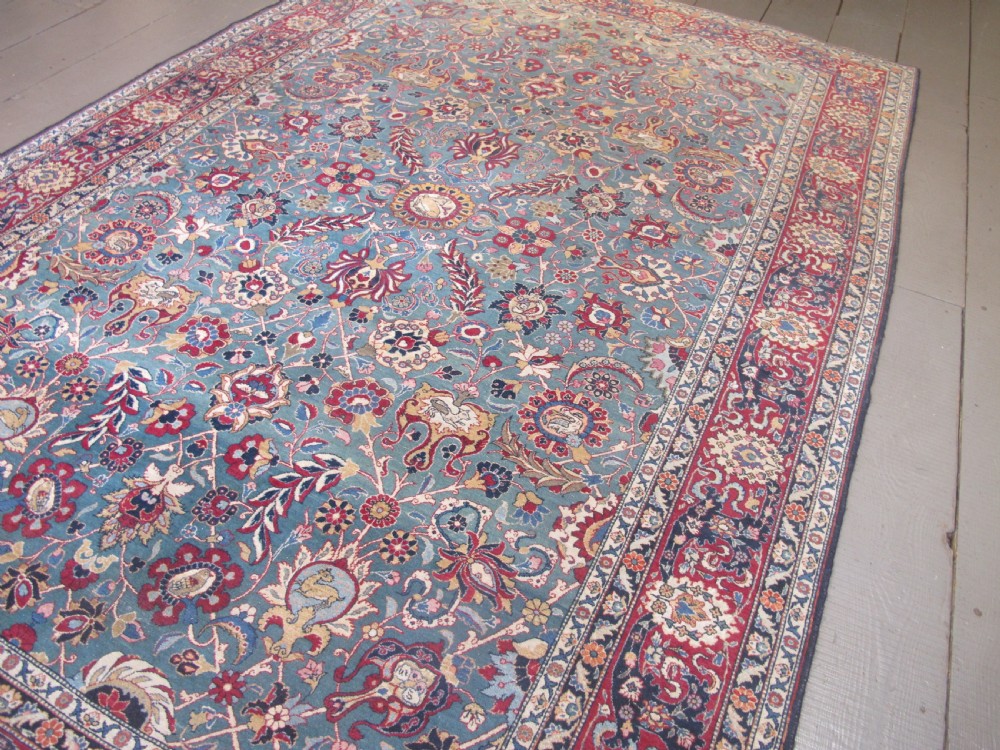 Part-Silk Teheran Carpet,Early 20th Century, 3.23m x 2.08m View XI