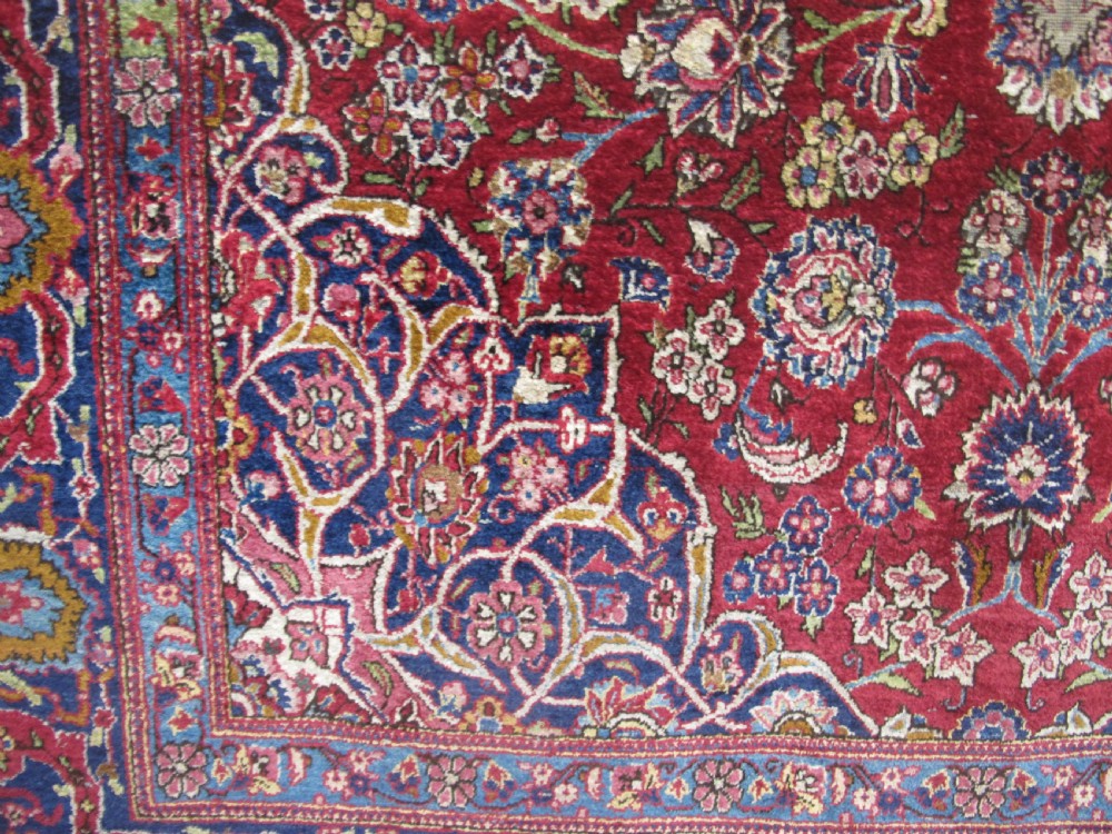 Fine Silk Kashan Rug, Central Persia, Circa 1930, 2.10m x 1.28m View III