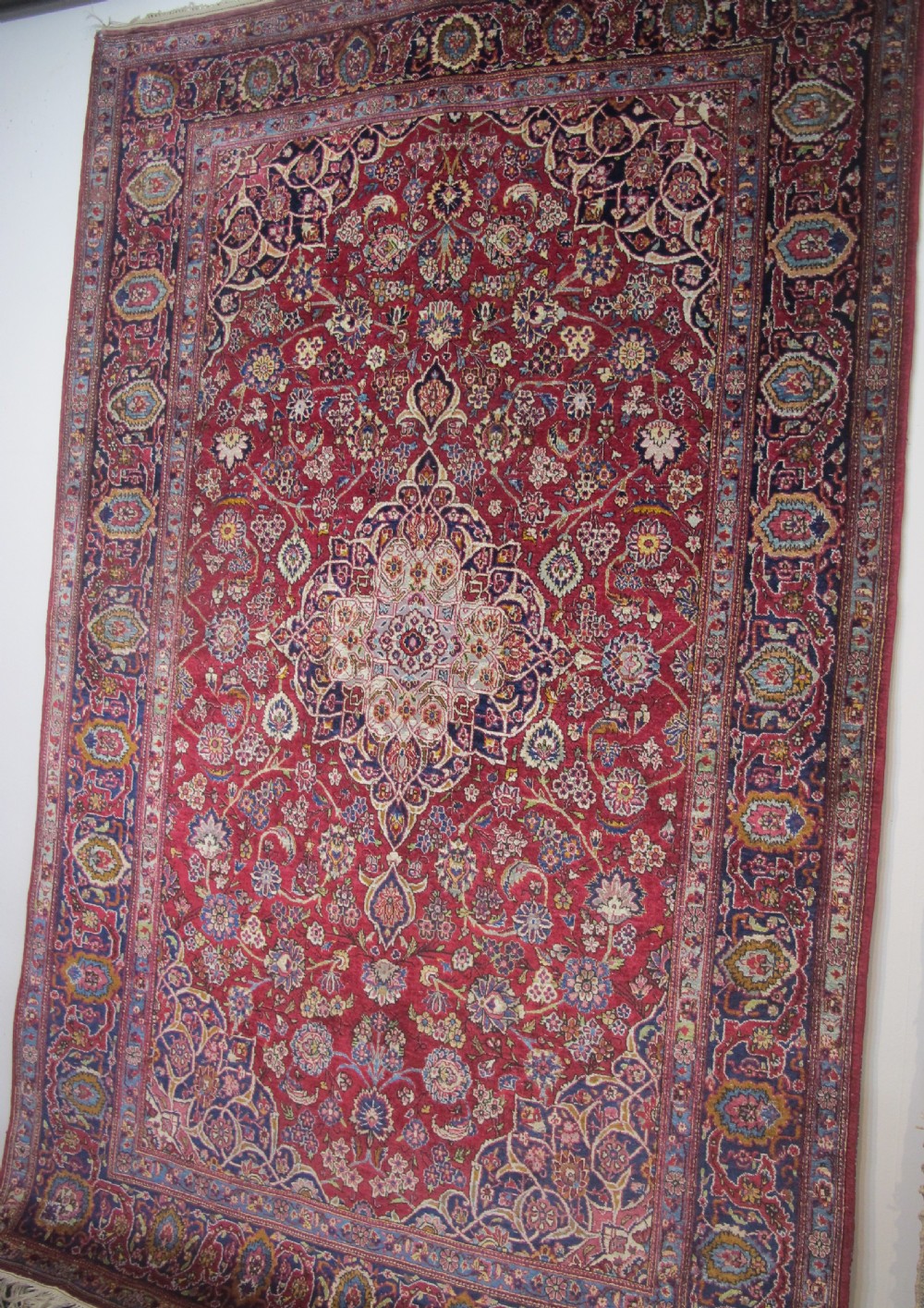Fine Silk Kashan Rug, Central Persia, Circa 1930, 2.10m x 1.28m View VII