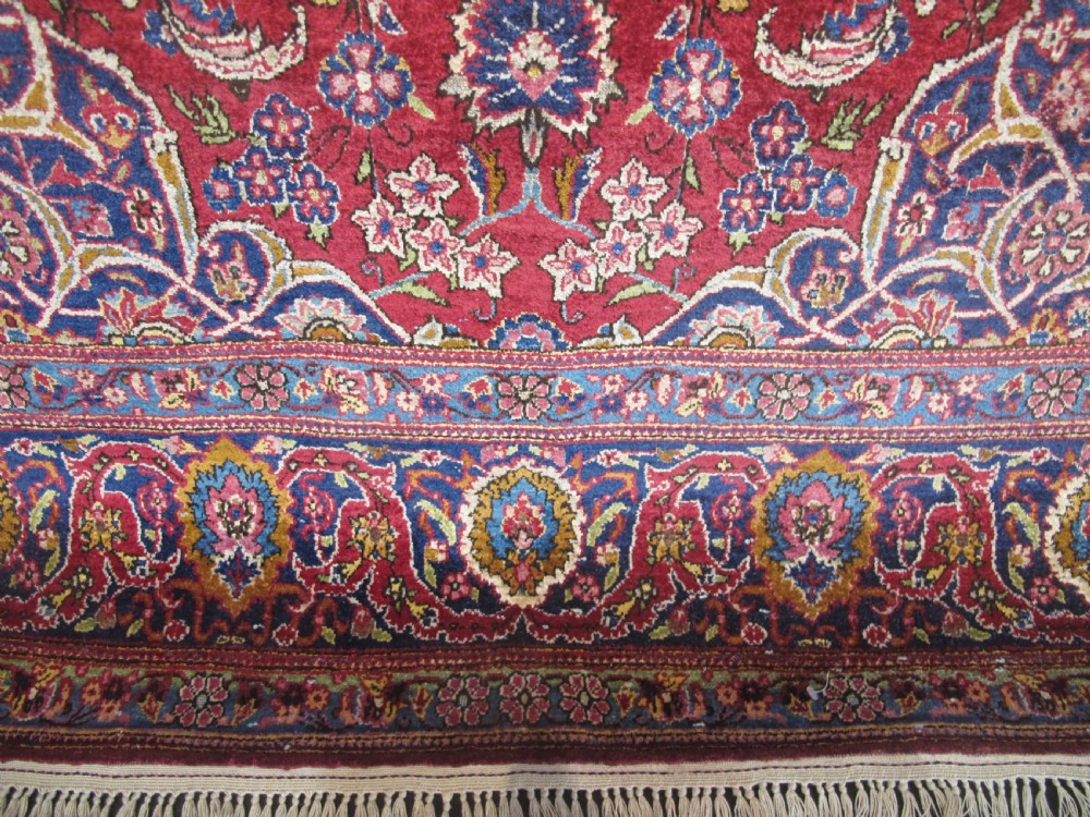 Fine Silk Kashan Rug, Central Persia, Circa 1930, 2.10m x 1.28m View IX
